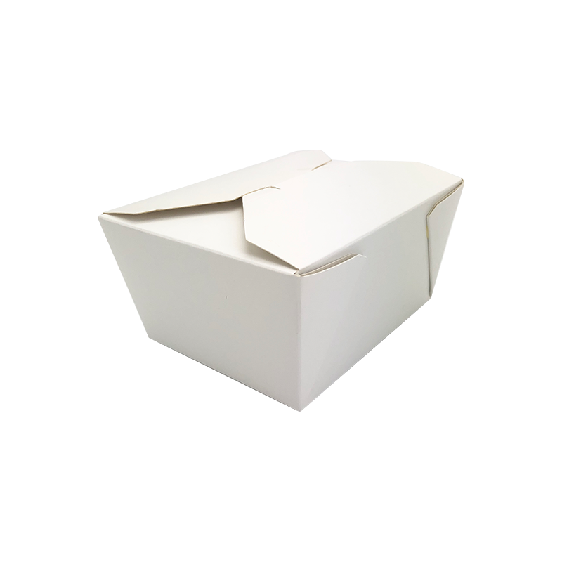 白/印刷PE/PLA紙テイクアウトボックス食品容器