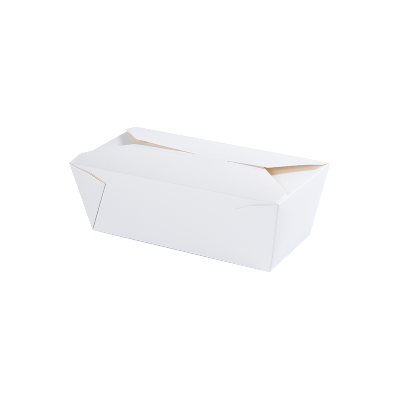 白/印刷PE/PLA紙テイクアウトボックス食品容器